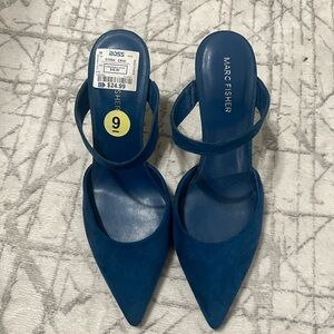 Marc Fisher Blue Heels with Sleek Design
